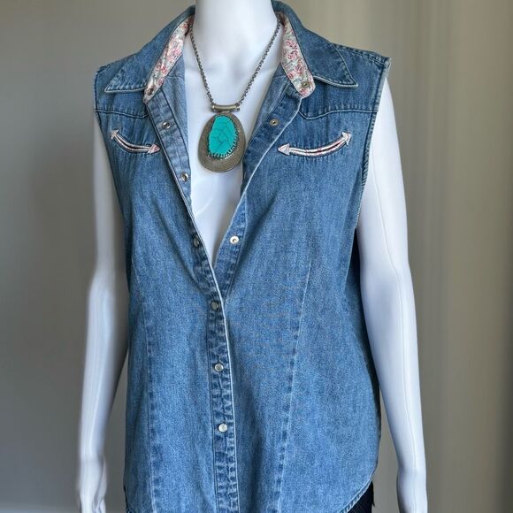 Vintage Boho Silver Tone Turquoise Pendant Necklace - Picture 6 of 8